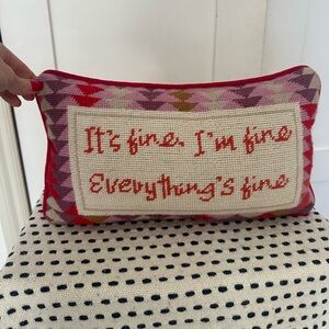 Furbish Needlepoint Accent Pillow